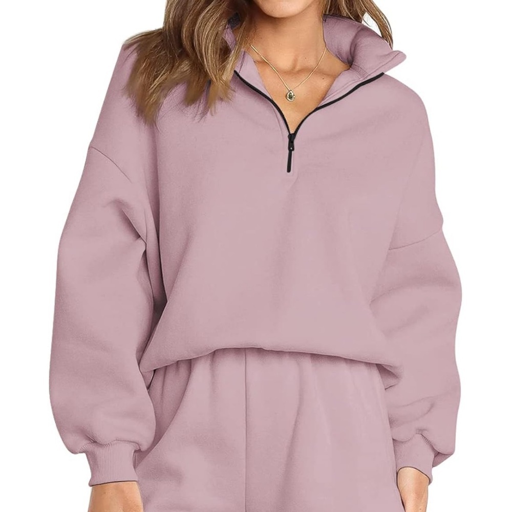 AUTOMET Oversized Pink Lounge Sweatshirt